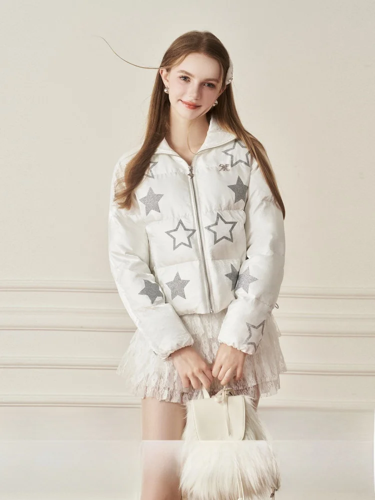 Ayo Glitter Star Cotton Jacket Women's Lightweight Warm Casual Short Style Retro Design New Arrival Winter Cotton Coat
Ayo Glitter Star Cotton Jacket Women's Lightweight Warm Casual Short Style Retro Design New Arrival Winter Cotton Coat