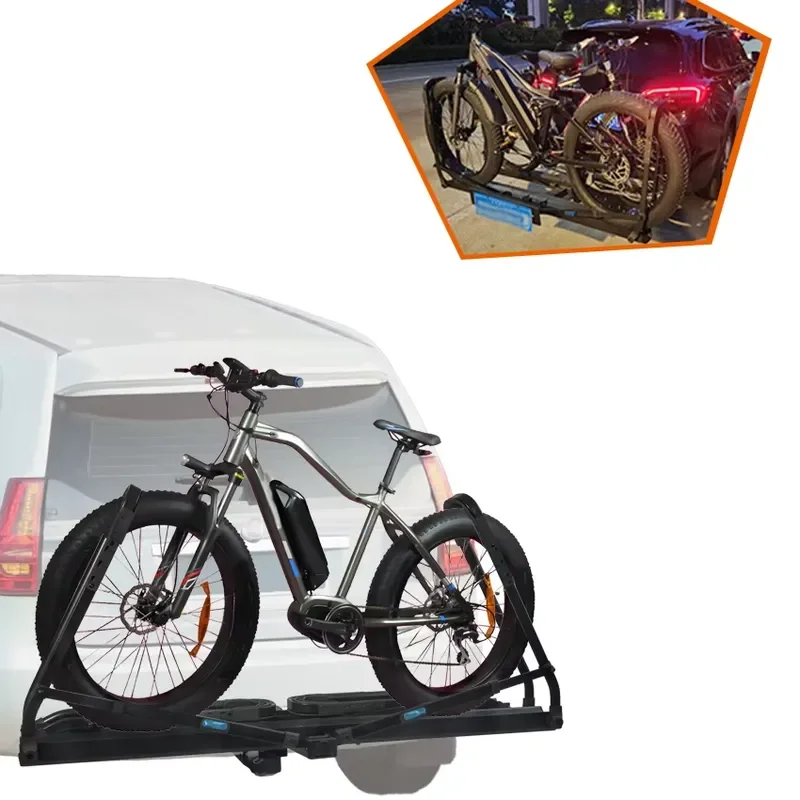2 E-Bike Hitch Mount Rack Foldable Bicycle Carrier with Ramp for Cars for Fat Tire Bikes Fits 2-Inch Receiver
2 E-Bike Hitch Mount Rack Foldable Bicycle Carrier with Ramp for Cars for Fat Tire Bikes Fits 2-Inch Receiver