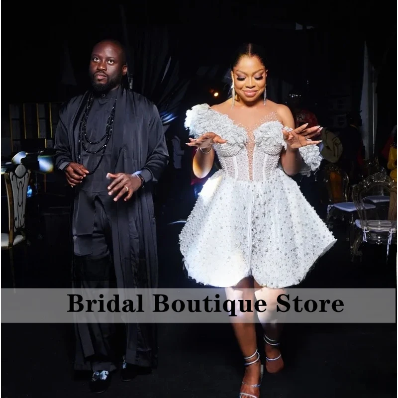Luxury White Mini Prom Dress 2026 Pearls Flowers A Line Off Shoulder Wedding Evening Party Dresses Robes De Soirée Customized
Luxury White Mini Prom Dress 2026 Pearls Flowers A Line Off Shoulder Wedding Evening Party Dresses Robes De Soirée Customized