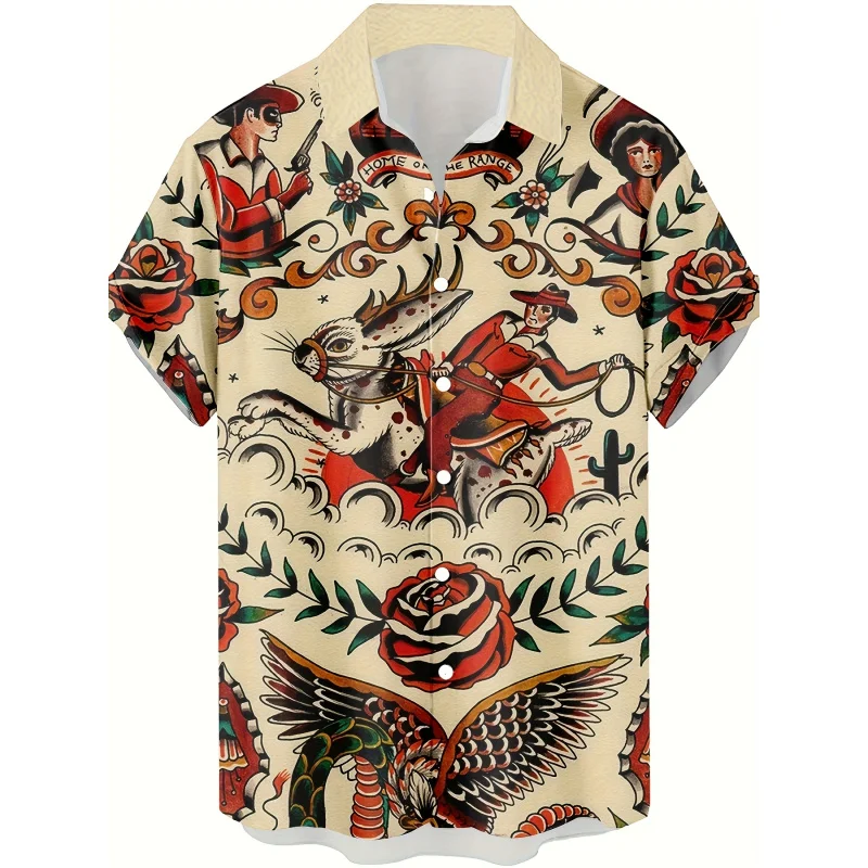 Retro Denim Riding Rabbit Pattern 3D Printed Men's Fashion Casual Shirt Personalized Hip Hop Street Hawaiian Shirt
Retro Denim Riding Rabbit Pattern 3D Printed Men's Fashion Casual Shirt Personalized Hip Hop Street Hawaiian Shirt