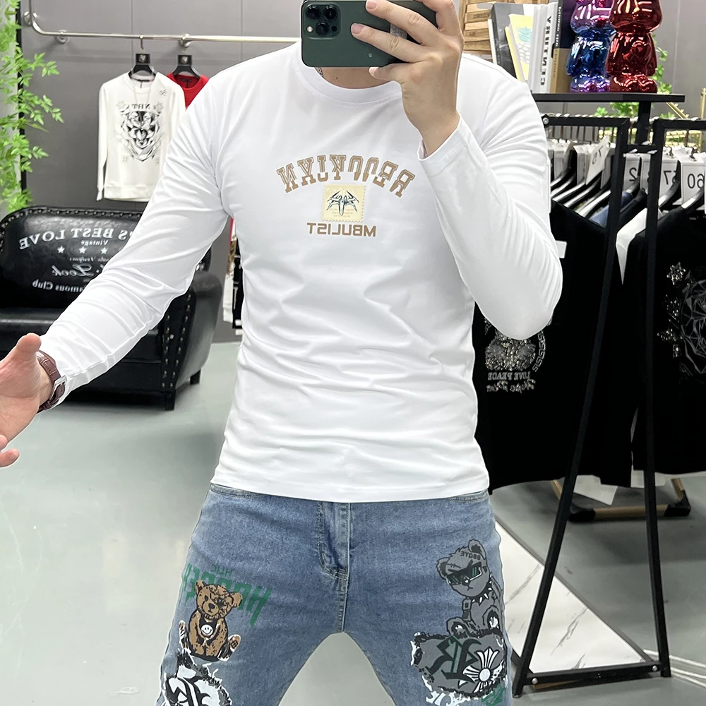 New Men's 2025 Long Sleeve T-shirts Clothing Breathable Solid Color Pullover All-Match Printed Trendy Brand Style Thin Male Tee
New Men's 2025 Long Sleeve T-shirts Clothing Breathable Solid Color Pullover All-Match Printed Trendy Brand Style Thin Male Tee