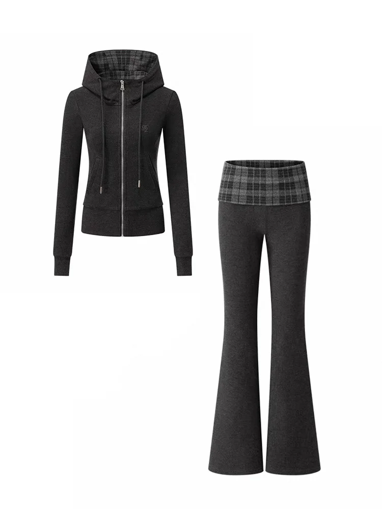 Ретро американский клетчатый комплект Long Sve ort Jaet, женские утягивающие повседневные длинные брюки с высокой талией, осенний новый комплект
Ретро американский клетчатый комплект Long Sve ort Jaet, женские утягивающие повседневные длинные брюки с высокой талией, осенний новый комплект