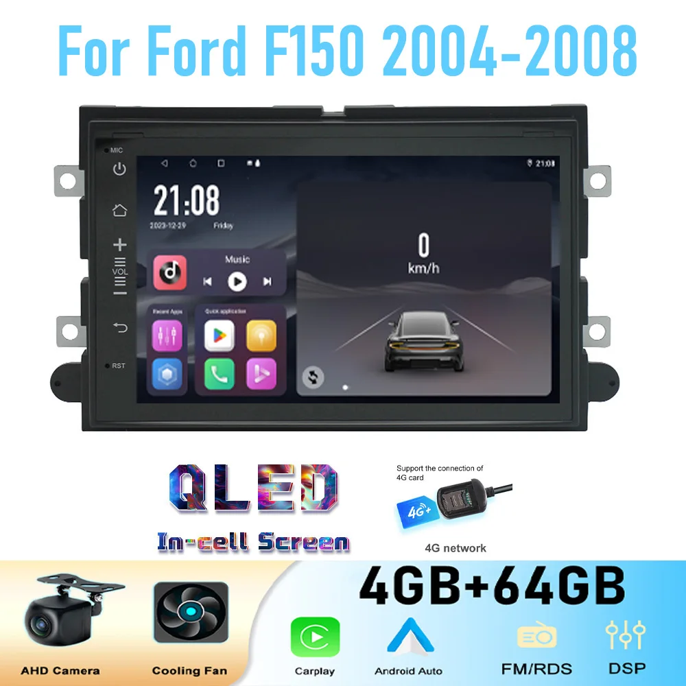 7" For Ford F150 2004-2008 GPS 4GB+64GB Car Stereo Radio Wireless Carplay Android Auto Head Unit Intelligent System WIFI Navi
7" For Ford F150 2004-2008 GPS 4GB+64GB Car Stereo Radio Wireless Carplay Android Auto Head Unit Intelligent System WIFI Navi