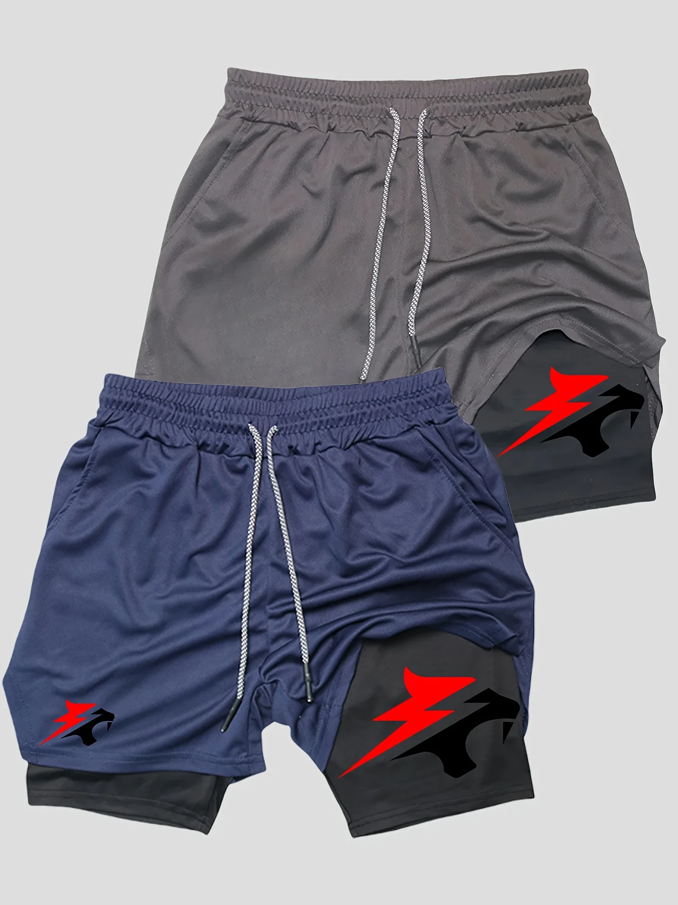 2pcs 2 in 1 Double Layer Fashion Animal Graphic Printing Men'S Casual Sports Fitness Shorts
2pcs 2 in 1 Double Layer Fashion Animal Graphic Printing Men'S Casual Sports Fitness Shorts