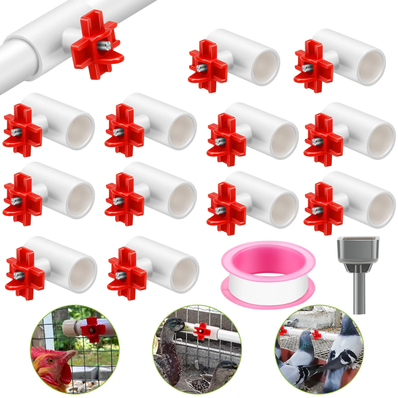 12 PCS Horizontal Automatic Chicken Water Nipple Drinker Hen Duck Quail Drinking
12 PCS Horizontal Automatic Chicken Water Nipple Drinker Hen Duck Quail Drinking