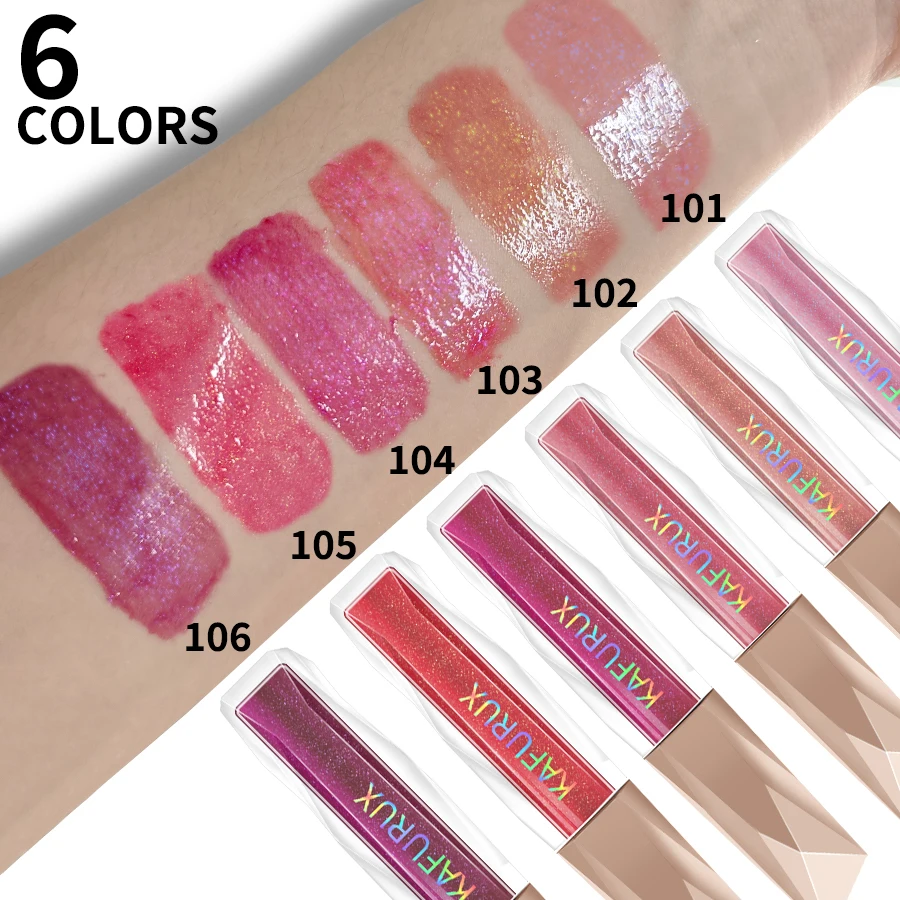 1PC Shimmer Lip Gloss For Fuller Lip Effect, Moisturizing Lip Care Lip Essence Long Lasting Lip Glaze Sexy Lips Makeup Pink Red