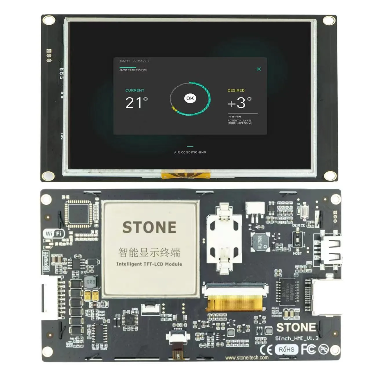 5.0 Inch HMI LCD Display STONE with Controller Board AND Intelligent System for Industrial Use
5.0 Inch HMI LCD Display STONE with Controller Board AND Intelligent System for Industrial Use