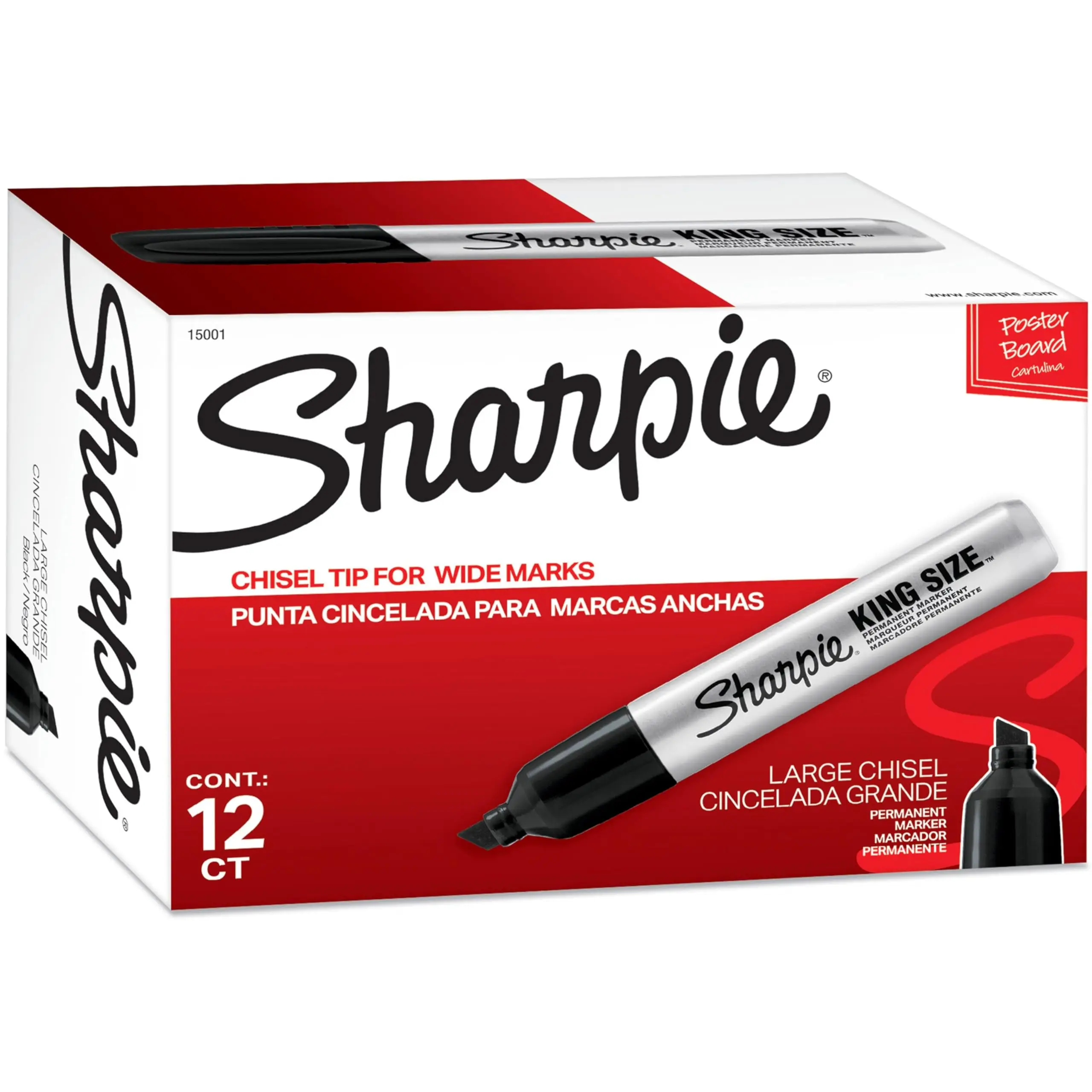 Перманентные маркеры Sharpie King Size Маркеры с долотообразным наконечником для работы и промышленного использования, 12 шт.
Перманентные маркеры Sharpie King Size Маркеры с долотообразным наконечником для работы и промышленного использования, 12 шт.