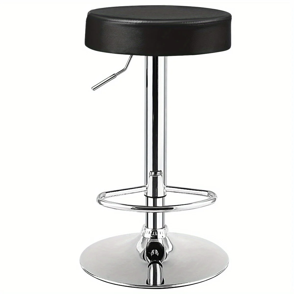 1 PC Round Bar Stool Adjustable Swivel Pub Chair PU Leather with Footrest Black
1 PC Round Bar Stool Adjustable Swivel Pub Chair PU Leather with Footrest Black