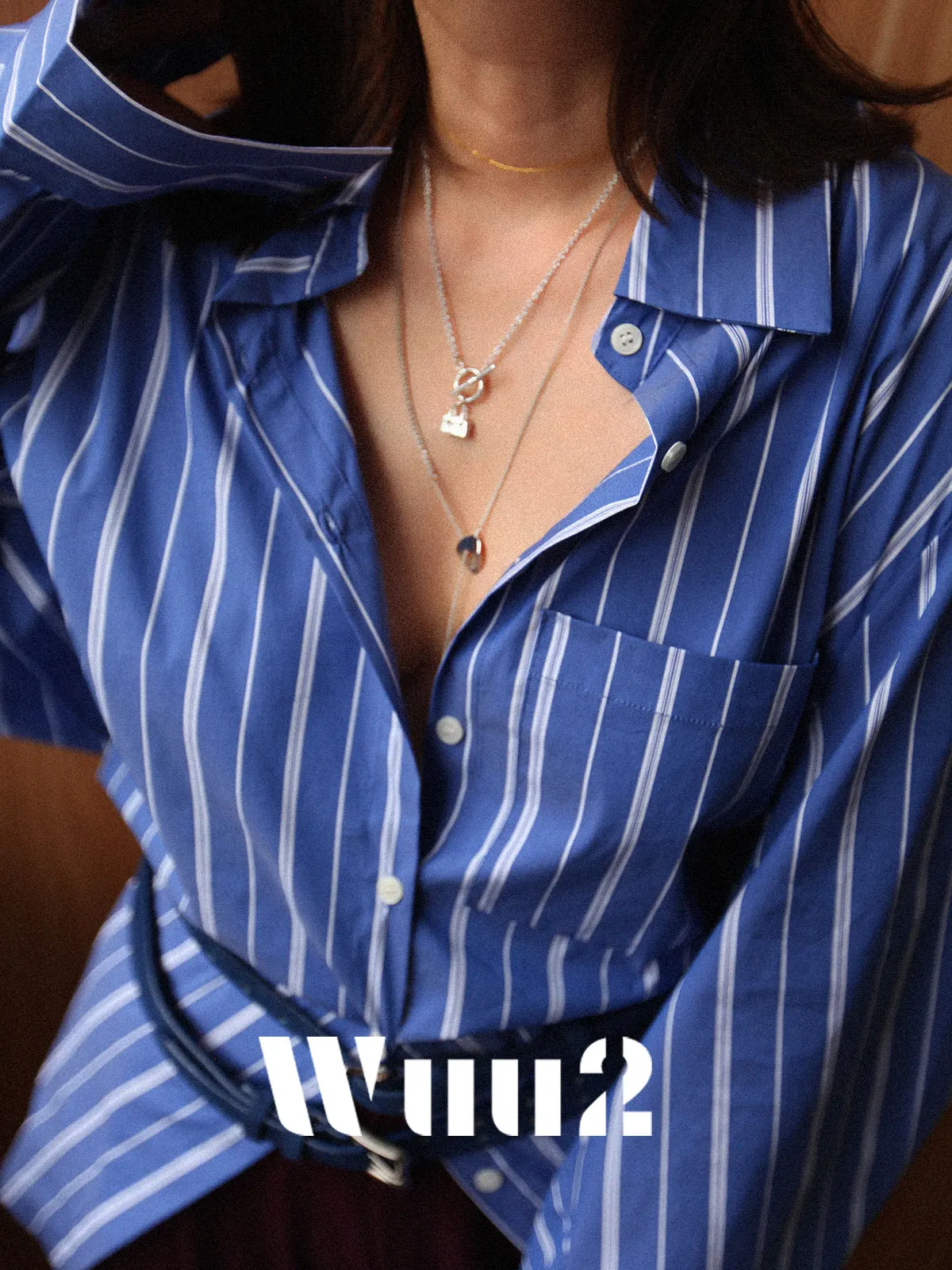 Faionable lectual Wuu2 Deconstructed Design Sculptural Blue White Striped irt Women's Stiff Quanti Design Sense
Faionable lectual Wuu2 Deconstructed Design Sculptural Blue White Striped irt Women's Stiff Quanti Design Sense