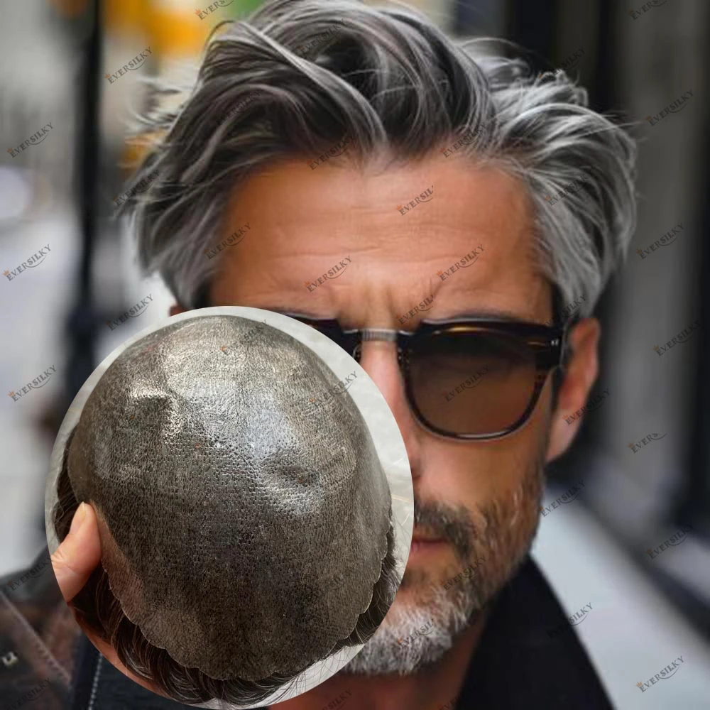 Undetectable 0.1mm Injected Durable Skin Base Old Man Human Hair Toupee Scallop Natural Hairline 1B40 1B65 Gray Hair Prosthesis
Undetectable 0.1mm Injected Durable Skin Base Old Man Human Hair Toupee Scallop Natural Hairline 1B40 1B65 Gray Hair Prosthesis