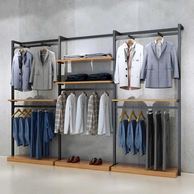 Custom, Men Trousers Jeans Display Rack Wooden Clothes Display Stand Clothing Shop Interior Design
Custom, Men Trousers Jeans Display Rack Wooden Clothes Display Stand Clothing Shop Interior Design