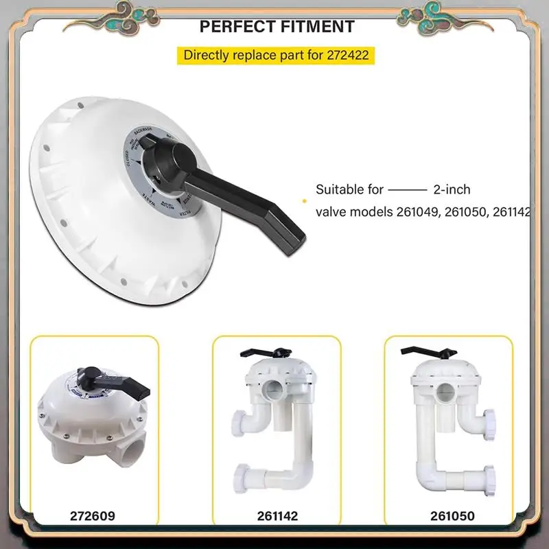 Durable 272422 Replacement Valve Top Assembly For Hi-Flow Pool & Spa 2-Inch Valve Models 261049, 261050, 261142
Durable 272422 Replacement Valve Top Assembly For Hi-Flow Pool & Spa 2-Inch Valve Models 261049, 261050, 261142
