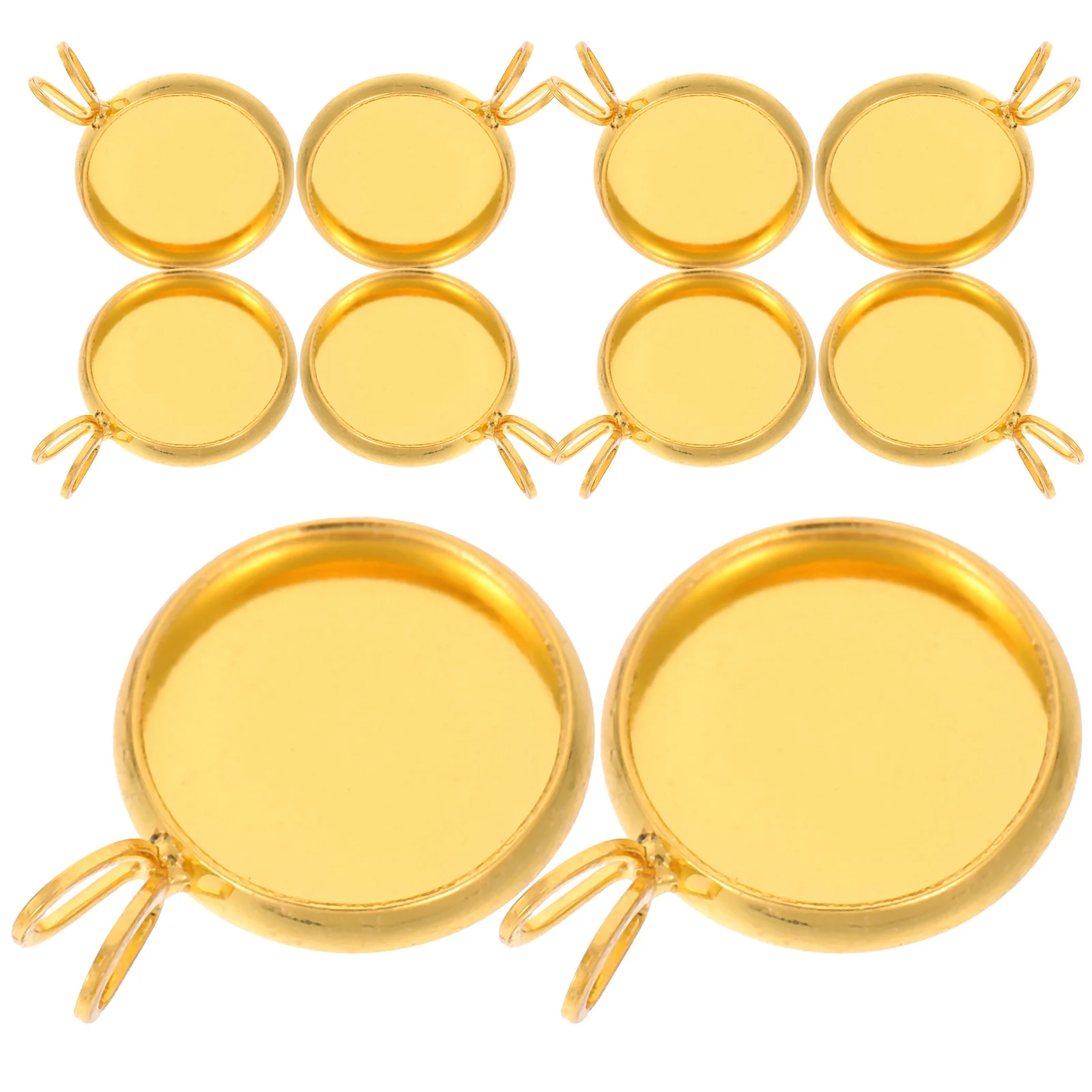 10pcs Round Pendant Trays Necklace Bezel Copper Plating Jewelry Making Kits Golden Photo Resin Crafts Gifts Accessories DIY
10pcs Round Pendant Trays Necklace Bezel Copper Plating Jewelry Making Kits Golden Photo Resin Crafts Gifts Accessories DIY