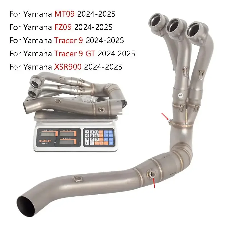 For Yamaha MT09 FZ09 Tracer 9 9GT XSR 900 2024-2025 Motorcycle Exhaust System Header Front Link Pipe Stainless Steel 51mm
For Yamaha MT09 FZ09 Tracer 9 9GT XSR 900 2024-2025 Motorcycle Exhaust System Header Front Link Pipe Stainless Steel 51mm