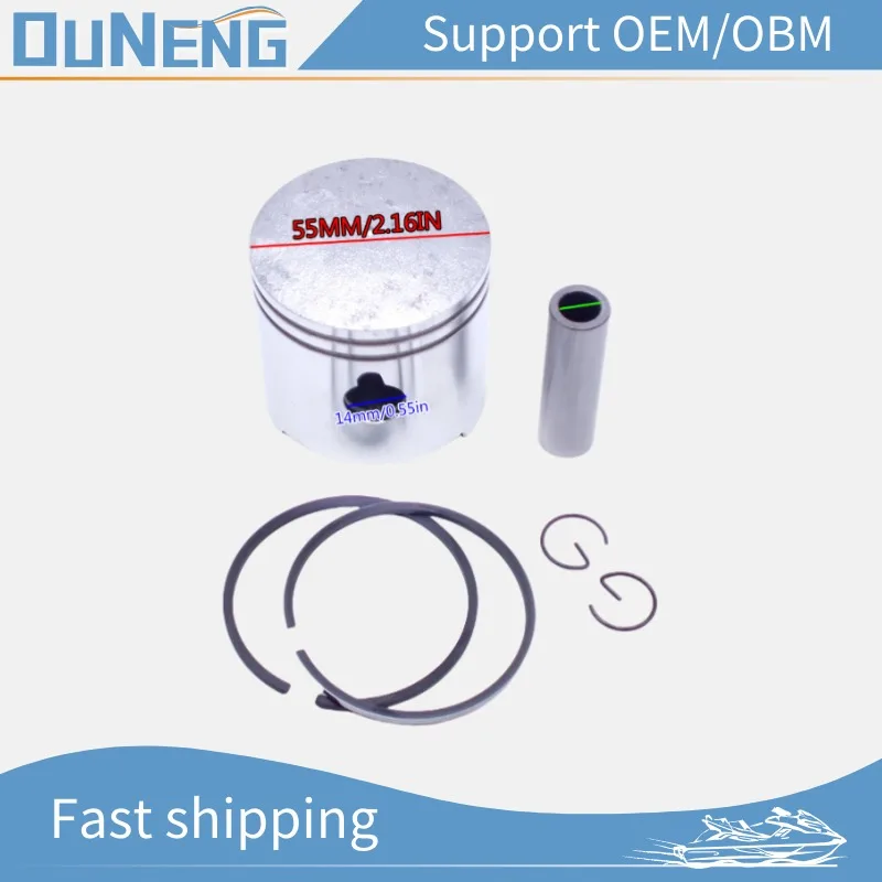 OUNENG Brand NEW 369-00001 & 351-00011 Piston Piston Ring Tohasu Outboard Motor 2T 4HP 5HP Merury 779-9615 Dia.55mm
OUNENG Brand NEW 369-00001 & 351-00011 Piston Piston Ring Tohasu Outboard Motor 2T 4HP 5HP Merury 779-9615 Dia.55mm
