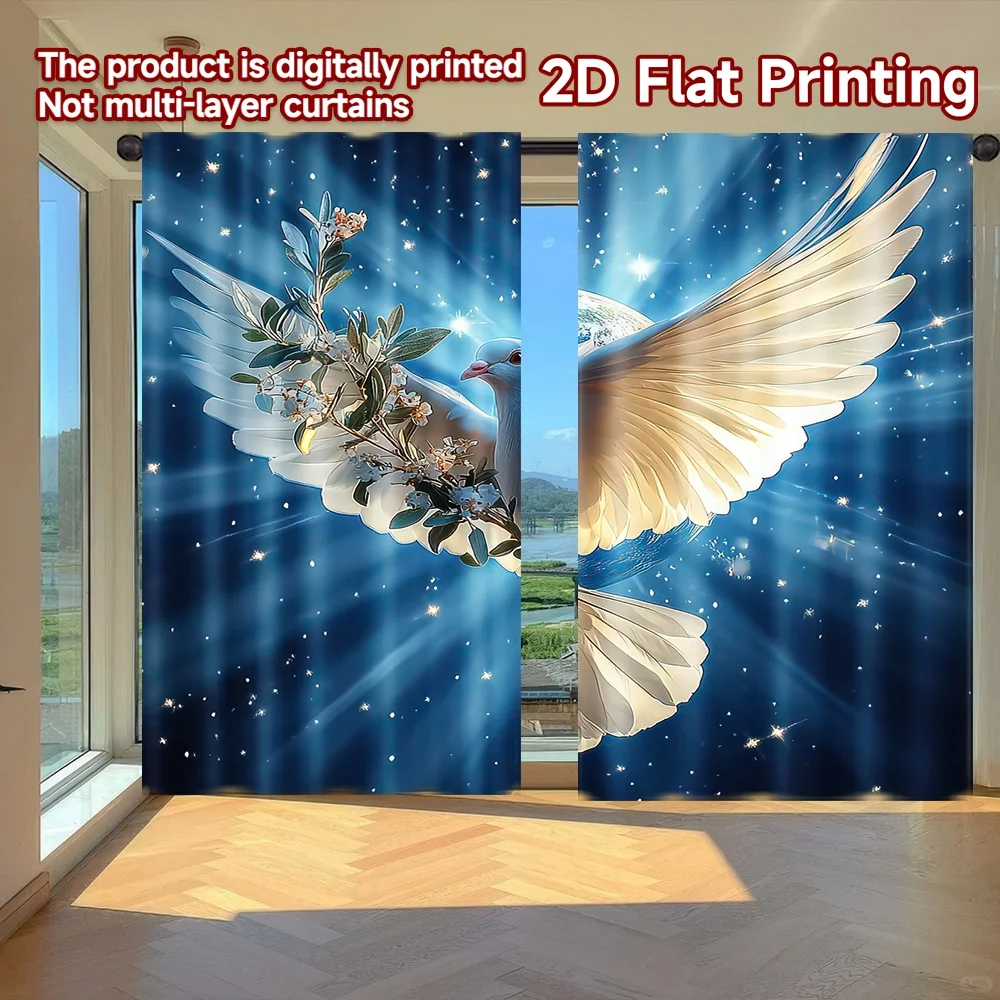 2D flat printing 2pcs Curtain Peace Dove with Earth(1) Digital Printed Polyester Drapes Party Decorations Perfect for Indoor
2D flat printing 2pcs Curtain Peace Dove with Earth(1) Digital Printed Polyester Drapes Party Decorations Perfect for Indoor