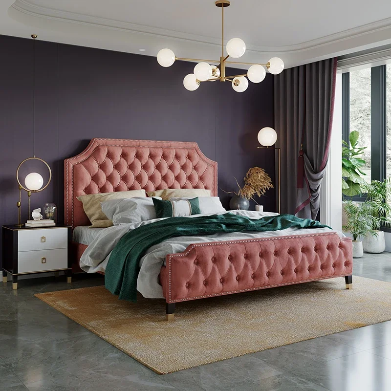 American Light Luxury Bed Princess High Quality Romantic Aesthetics Unusual Bed Bedroom Trendy Wooden Beliche Home Furniture
American Light Luxury Bed Princess High Quality Romantic Aesthetics Unusual Bed Bedroom Trendy Wooden Beliche Home Furniture