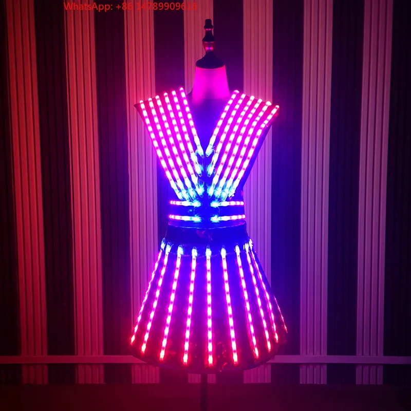 LED Luminous Robot CostumeHigh Quality Mirror Clothing Silver Mirror Dress Evening Dress Short Skirt LED Costumes Peorce Dress
LED Luminous Robot CostumeHigh Quality Mirror Clothing Silver Mirror Dress Evening Dress Short Skirt LED Costumes Peorce Dress