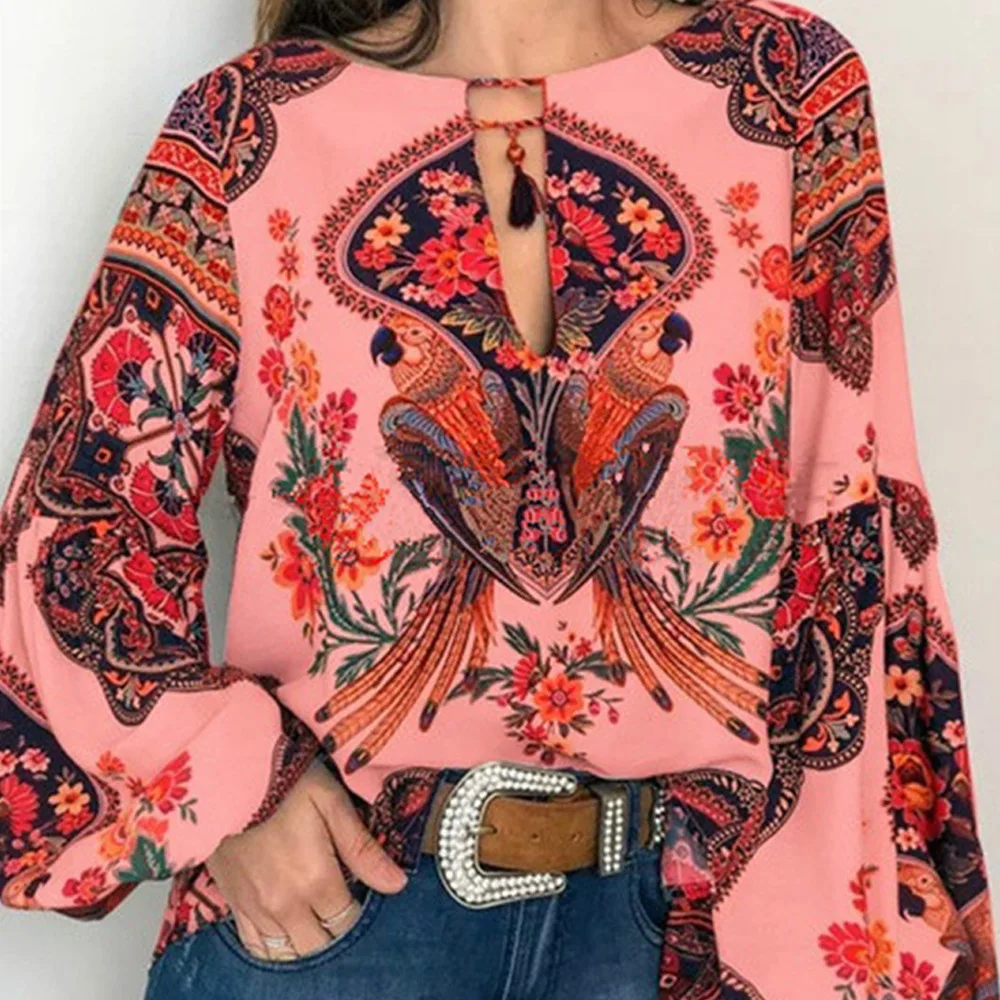 2025 spring and summer new women's clothing personalized women's clothing digital printing round neck lantern sleeve shirt
2025 spring and summer new women's clothing personalized women's clothing digital printing round neck lantern sleeve shirt