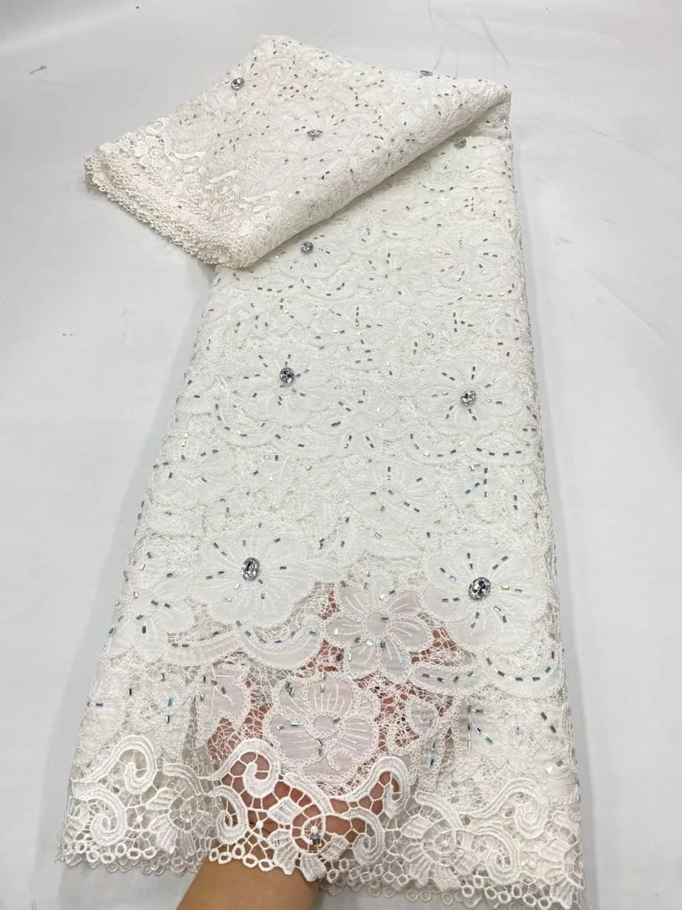 2026 High-Quality Nigerian Tulle Lace Fabric Cotton for Wedding Dress Embroidery Sewing Chiffon Party Guipure 5Yard JL576
2026 High-Quality Nigerian Tulle Lace Fabric Cotton for Wedding Dress Embroidery Sewing Chiffon Party Guipure 5Yard JL576