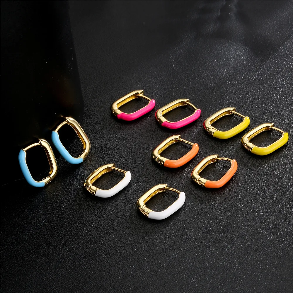 Aogu Faionable Square Copper Plated 8K Gold Earrings New Arrival Ele Drip Oil Studs Sli Jewelry Accories
Aogu Faionable Square Copper Plated 8K Gold Earrings New Arrival Ele Drip Oil Studs Sli Jewelry Accories