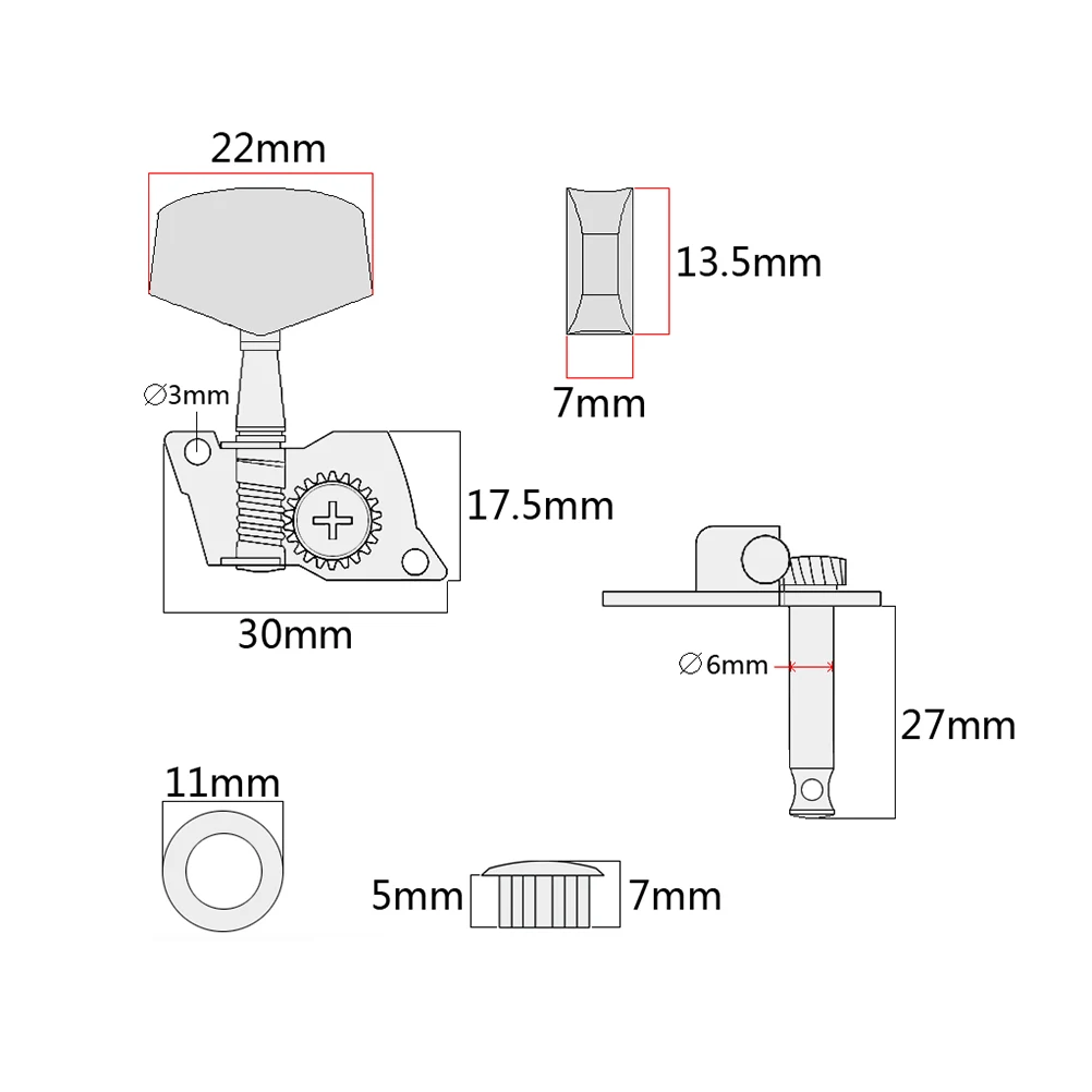 4Pcs Ukulele Tuning Pegs Sealed Heads 2 Left 2 Right Amber Plastic Buttons Nuts Screws Replacement for Acoustic
4Pcs Ukulele Tuning Pegs Sealed Heads 2 Left 2 Right Amber Plastic Buttons Nuts Screws Replacement for Acoustic