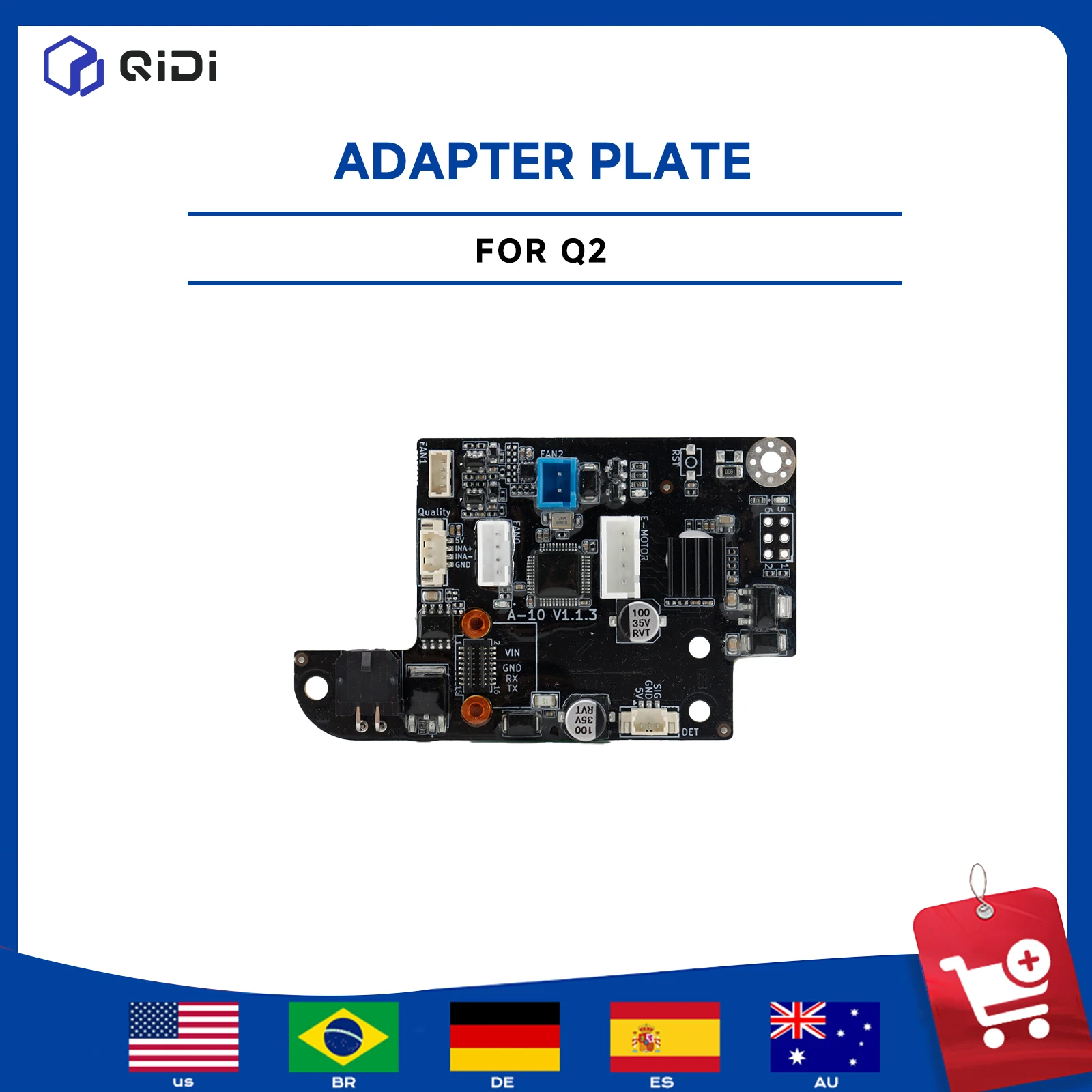 Original QIDI Q2 Adapter Plate | Replacement Connection Board Module for Q2 Q2 Combo 3D Printer
Original QIDI Q2 Adapter Plate | Replacement Connection Board Module for Q2 Q2 Combo 3D Printer