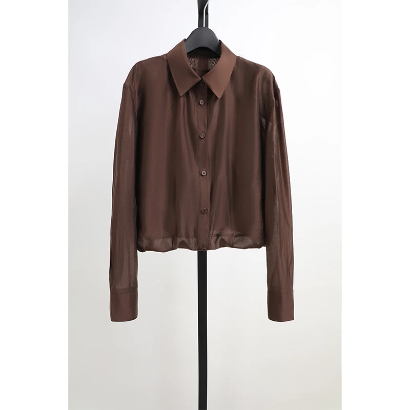 Elegant Soft Satin Shirt Casual Straight Leg Thin Outerwear Women's Fashion Summer New Arrival Awei Clothing Quality Fabric
Elegant Soft Satin Shirt Casual Straight Leg Thin Outerwear Women's Fashion Summer New Arrival Awei Clothing Quality Fabric