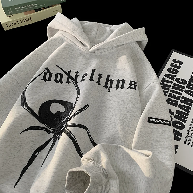 Autumn New Men Hoodie Hip Hop Streetwear Spider Pattern Hooded Pullover Korean Street Vintage Man Women Hoodies
Autumn New Men Hoodie Hip Hop Streetwear Spider Pattern Hooded Pullover Korean Street Vintage Man Women Hoodies