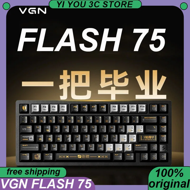 VGN FLASH 75, проводная магнитная ось, тип C, алюминиевая прокладка RT0,001 мм, 8K V-Ultra Al, 81 клавиша, игровая клавиатура для ПК, киберспорта, ноутбука
VGN FLASH 75, проводная магнитная ось, тип C, алюминиевая прокладка RT0,001 мм, 8K V-Ultra Al, 81 клавиша, игровая клавиатура для ПК, киберспорта, ноутбука