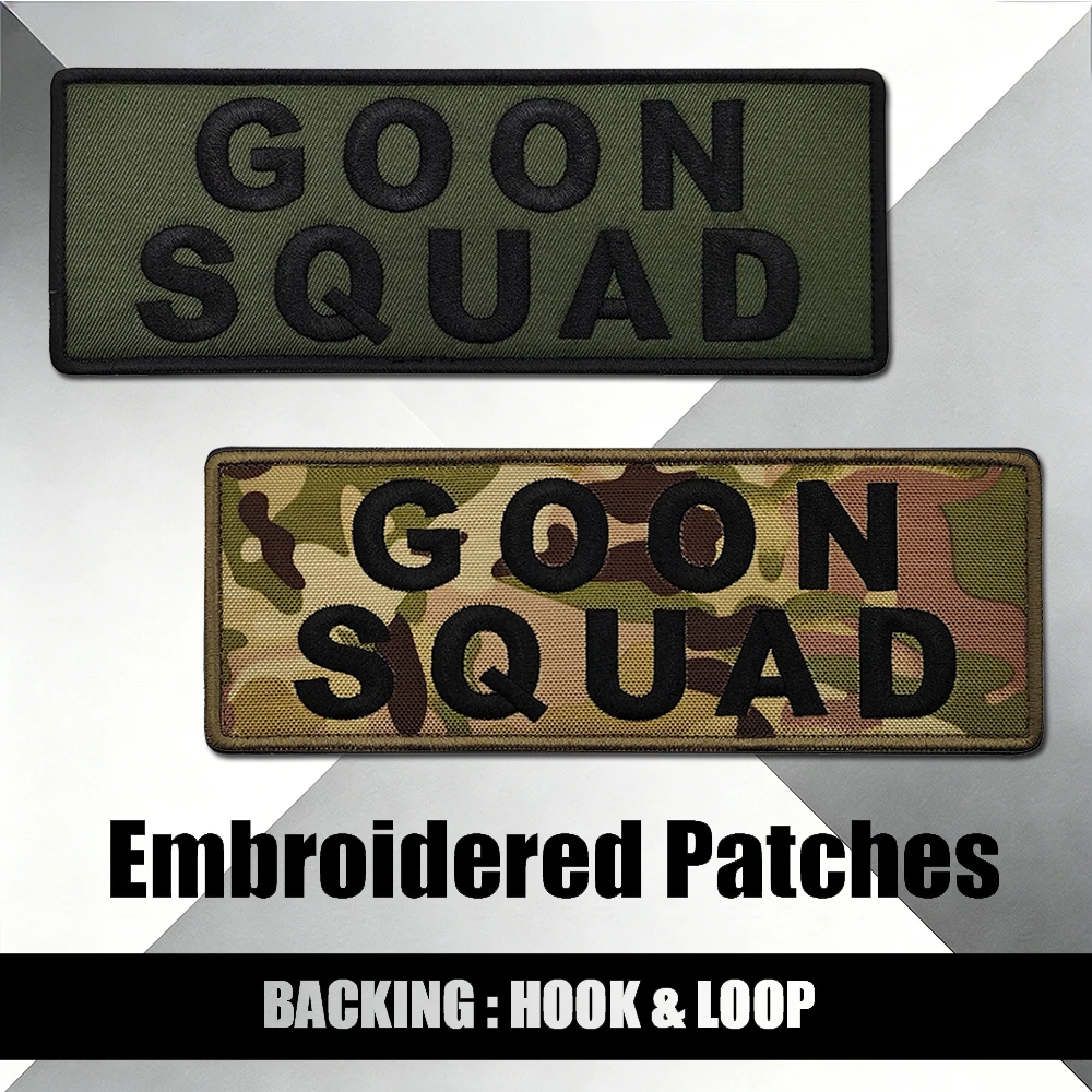 Tactical Embroidered Patch "GOON SQUAD" OD Green & Black Hardcore Patch for Tactical Backpack Uniform
Tactical Embroidered Patch "GOON SQUAD" OD Green & Black Hardcore Patch for Tactical Backpack Uniform