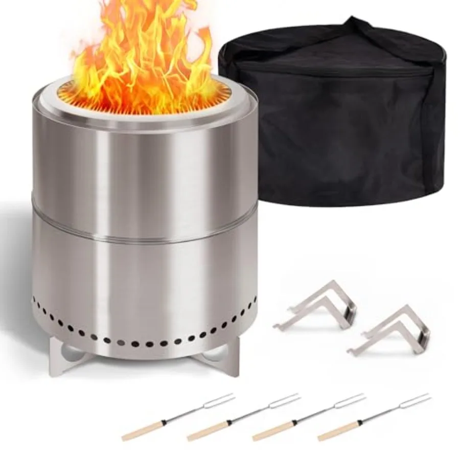 Large Smokeless-fire-pit Outdoor 15 IN 304 Stainless-Steel-Firepit Portable Solo Fire Pits for Outside Camping Low Smoke Stove
Large Smokeless-fire-pit Outdoor 15 IN 304 Stainless-Steel-Firepit Portable Solo Fire Pits for Outside Camping Low Smoke Stove