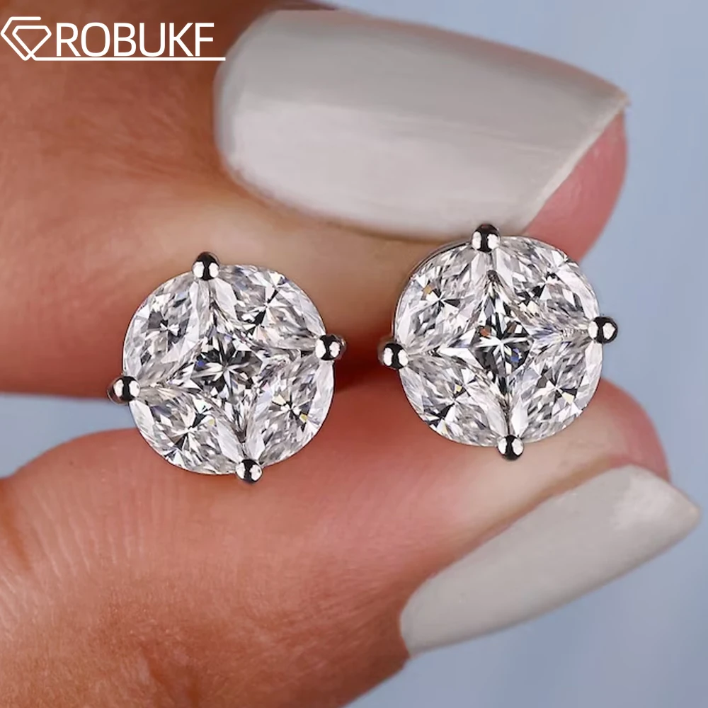 3.2cttw Moissanite Stud Earring for Women D Color VVS Princess Marquise Cut Diamond with Certificate 925 Sterling Silver Jewelry
3.2cttw Moissanite Stud Earring for Women D Color VVS Princess Marquise Cut Diamond with Certificate 925 Sterling Silver Jewelry