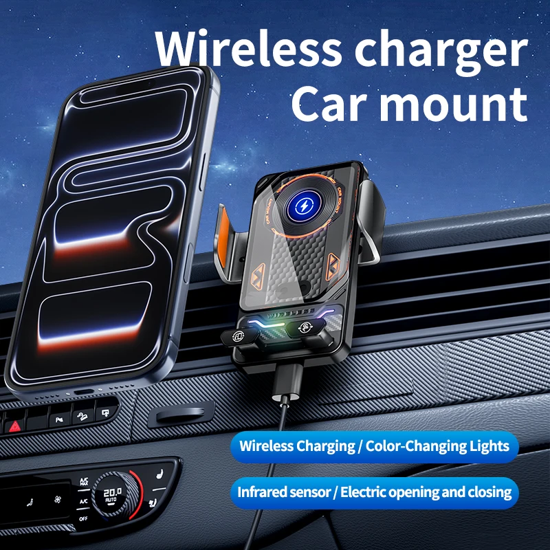 F6 66W 15W Dual Fast Magnetic Wireless Car Charger – IRAutoClamp, 90°Rot, Golden Triangle Anti‑Shake for iPhone 12‑17 & Android
F6 66W 15W Dual Fast Magnetic Wireless Car Charger – IRAutoClamp, 90°Rot, Golden Triangle Anti‑Shake for iPhone 12‑17 & Android