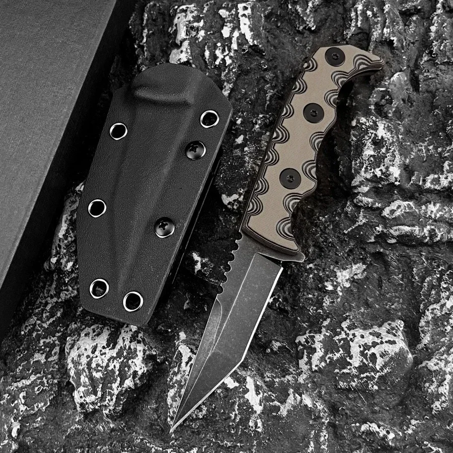 007 Tactical Straight Knife 7Cr13Mov Blade G10 Handle High-hardness Survival Portable and Tactical Cutting Knife Men's gifts
007 Tactical Straight Knife 7Cr13Mov Blade G10 Handle High-hardness Survival Portable and Tactical Cutting Knife Men's gifts