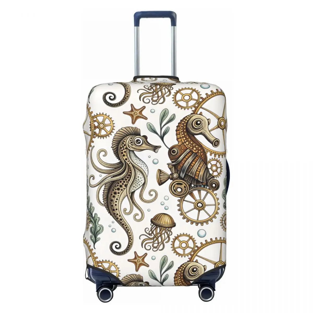 Custom Steampunk Seahorse Jellyfish Pattern Luggage Cover Cute Sea Creatures Suitcase Protector Covers Suit For 18-32 inch
Custom Steampunk Seahorse Jellyfish Pattern Luggage Cover Cute Sea Creatures Suitcase Protector Covers Suit For 18-32 inch