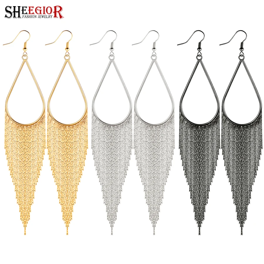 Baroque Long Tassels Dangle Earrings for Women Accessories Wedding Bride Big Water Drop Earring Fashion Jewelry Friendship Gifts
Baroque Long Tassels Dangle Earrings for Women Accessories Wedding Bride Big Water Drop Earring Fashion Jewelry Friendship Gifts