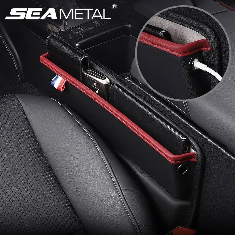 PU Leather Car Seat Gap Storage Bag Console Side Car Seat Crevice Filler Organizer Box For Phone Key With Charger Cable Hole
PU Leather Car Seat Gap Storage Bag Console Side Car Seat Crevice Filler Organizer Box For Phone Key With Charger Cable Hole