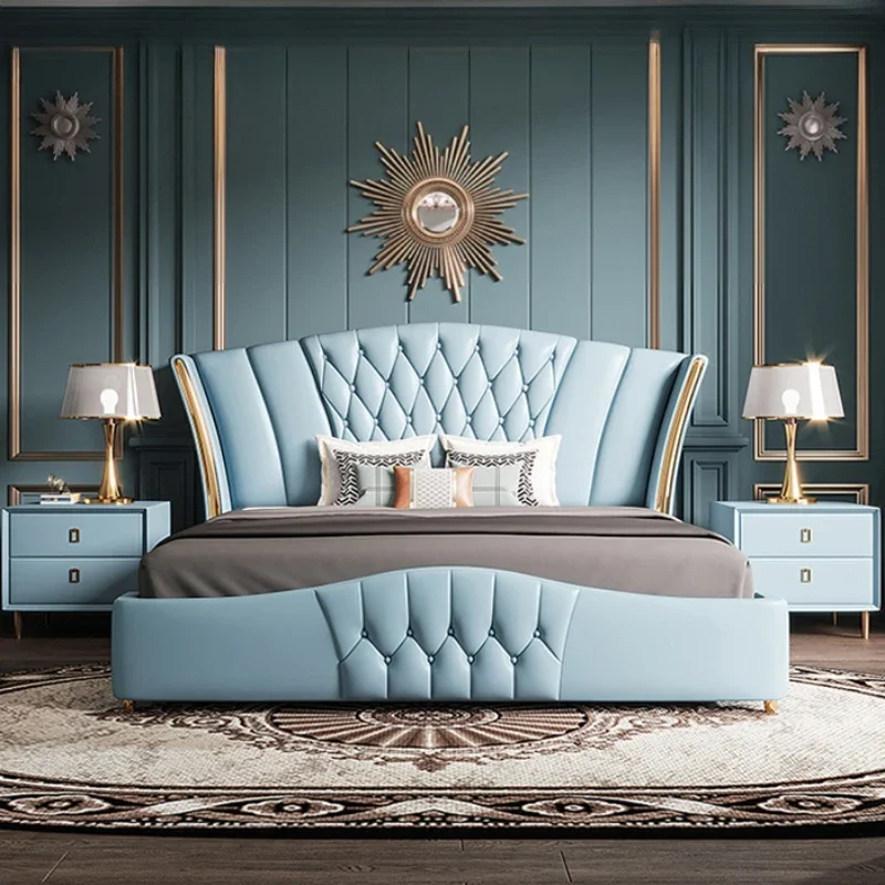 American Modern Luxury Double Bed Elegant Pretty Unique Villa Comferter Bed Princess Adults Camas Bedroom Set 
American Modern Luxury Double Bed Elegant Pretty Unique Villa Comferter Bed Princess Adults Camas Bedroom Set