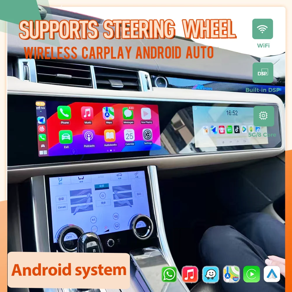 12.3" Android13 Car Radio For Range Rover Sport L494 2014-2017 Dual Screen New Design Multimedia Video Player Stereo GPS Carplay
12.3" Android13 Car Radio For Range Rover Sport L494 2014-2017 Dual Screen New Design Multimedia Video Player Stereo GPS Carplay