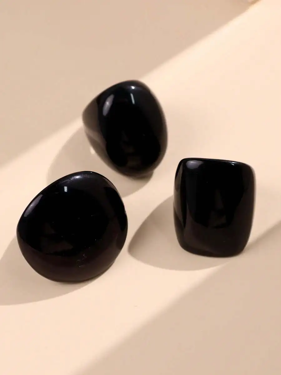 3pcs Geometric Minimalist Resin Exaggerated Rings Set Round Square Women Fashion Jewelry
3pcs Geometric Minimalist Resin Exaggerated Rings Set Round Square Women Fashion Jewelry