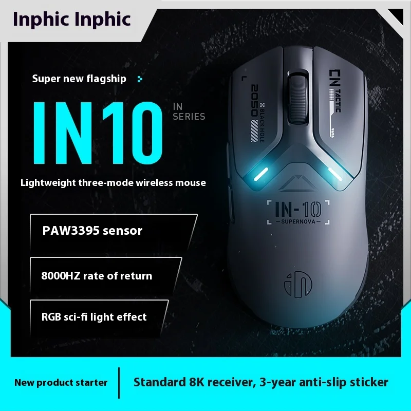 Inphic In10 Paw3395 Return Rate 8k Wireless Mouse Bluetooth Wired Tri Mode Mechanical Esports Game Macro
Inphic In10 Paw3395 Return Rate 8k Wireless Mouse Bluetooth Wired Tri Mode Mechanical Esports Game Macro