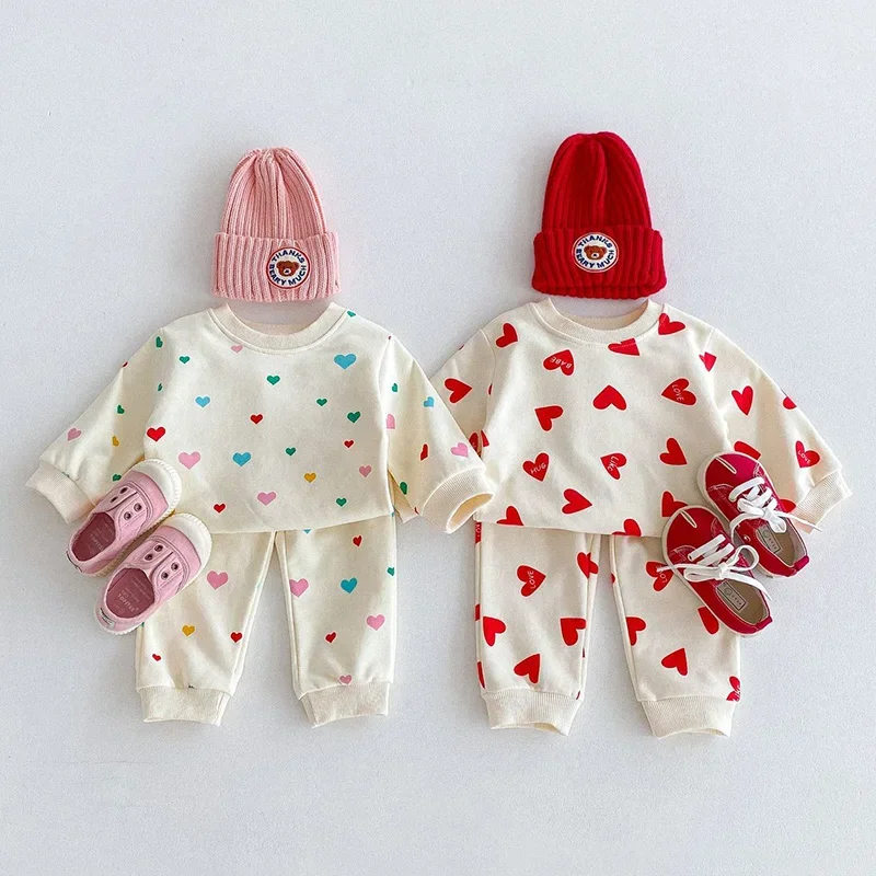 2025 New Spring 0-4Yrs Toddler Baby Girl Clothes Suit Long Sleeve Cotton Love Print Pullover Tops+Pants Children Clothes Set
2025 New Spring 0-4Yrs Toddler Baby Girl Clothes Suit Long Sleeve Cotton Love Print Pullover Tops+Pants Children Clothes Set