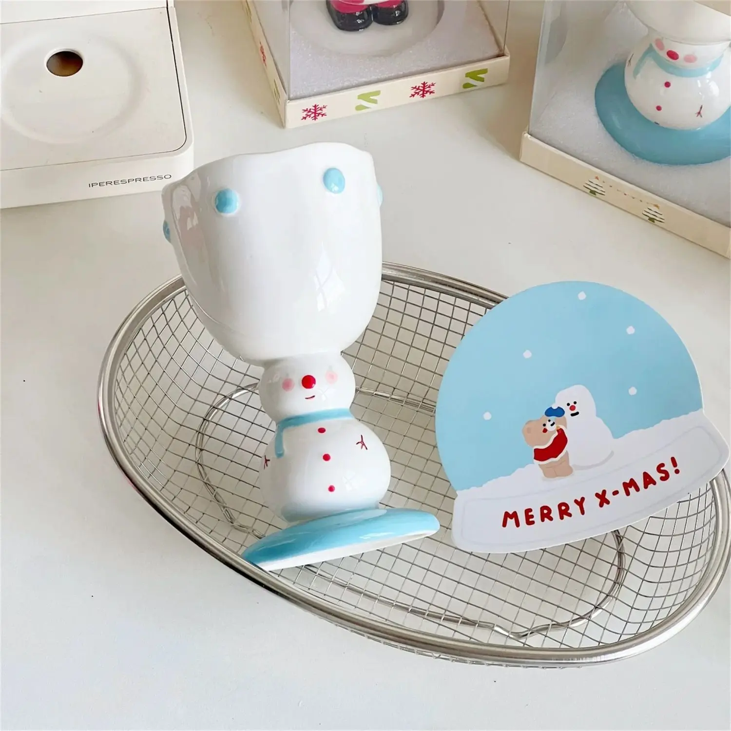 Милый снеговик, высокая чашка, керамическая чашка, нишевое украшение для кружки, креативная Высокая чашка Санта-Клауса, большой внешний вид, подарок на день рождения и Рождество
Милый снеговик, высокая чашка, керамическая чашка, нишевое украшение для кружки, креативная Высокая чашка Санта-Клауса, большой внешний вид, подарок на день рождения и Рождество