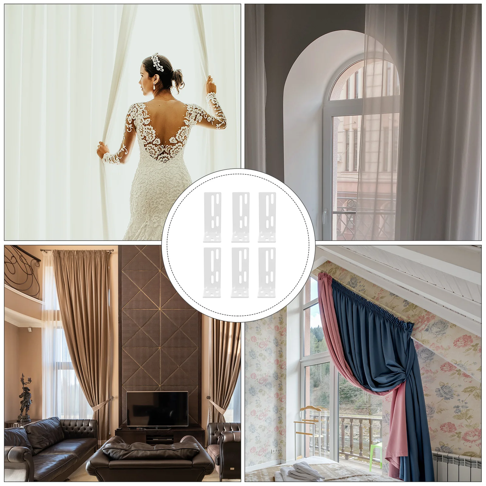 6Pcs Trustworthy Curtain Rail Install Code Easy to Use Home Curtain Accessories Support Installation Code Bracket
6Pcs Trustworthy Curtain Rail Install Code Easy to Use Home Curtain Accessories Support Installation Code Bracket