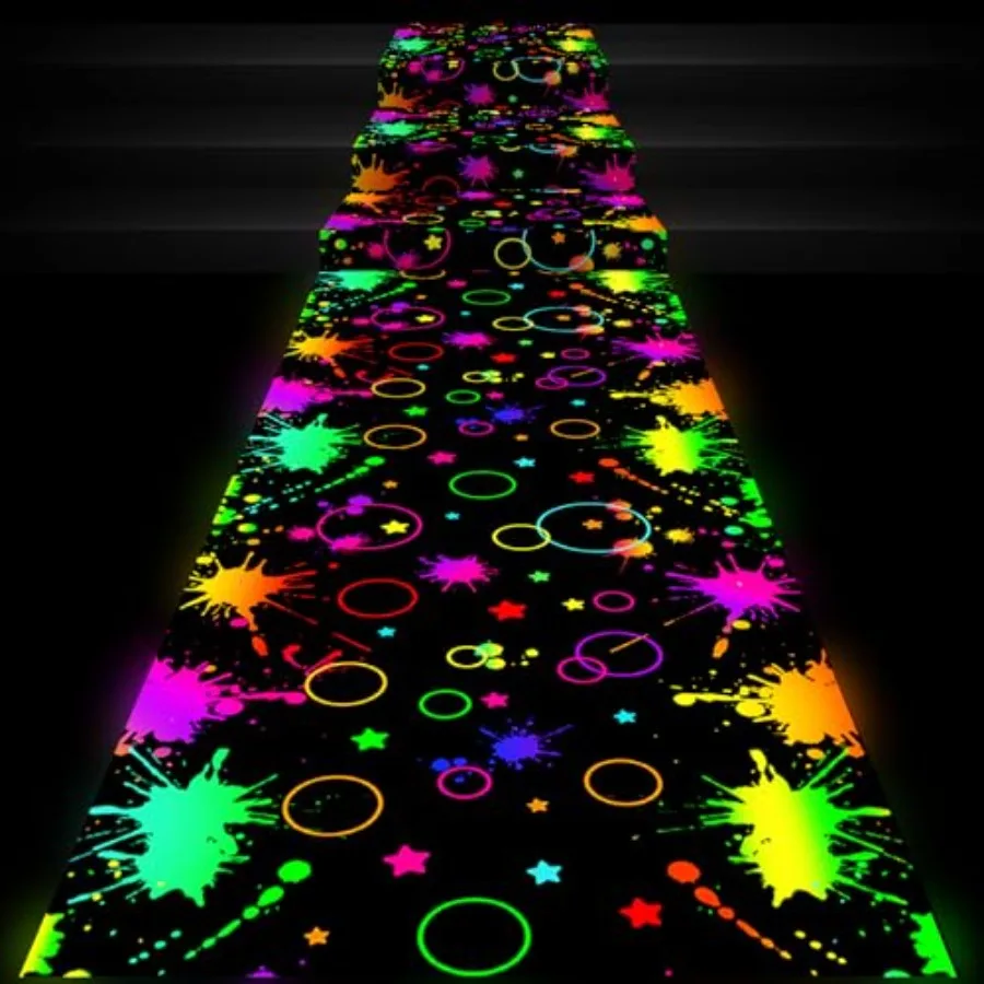 236 x 39 Inch Neon Light up Dance Floor Glow in The Dark Floor Runner Neon Party Decorations UV Blacklight Reactive Fluorescent
236 x 39 Inch Neon Light up Dance Floor Glow in The Dark Floor Runner Neon Party Decorations UV Blacklight Reactive Fluorescent