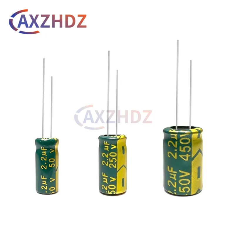 20-50PCS 2.2UF 50V 250V 400V 450V 5*11MM 6*12MM 8*12MM High Frequency Low ESR Aluminum Electrolytic Capacitor DIP
20-50PCS 2.2UF 50V 250V 400V 450V 5*11MM 6*12MM 8*12MM High Frequency Low ESR Aluminum Electrolytic Capacitor DIP