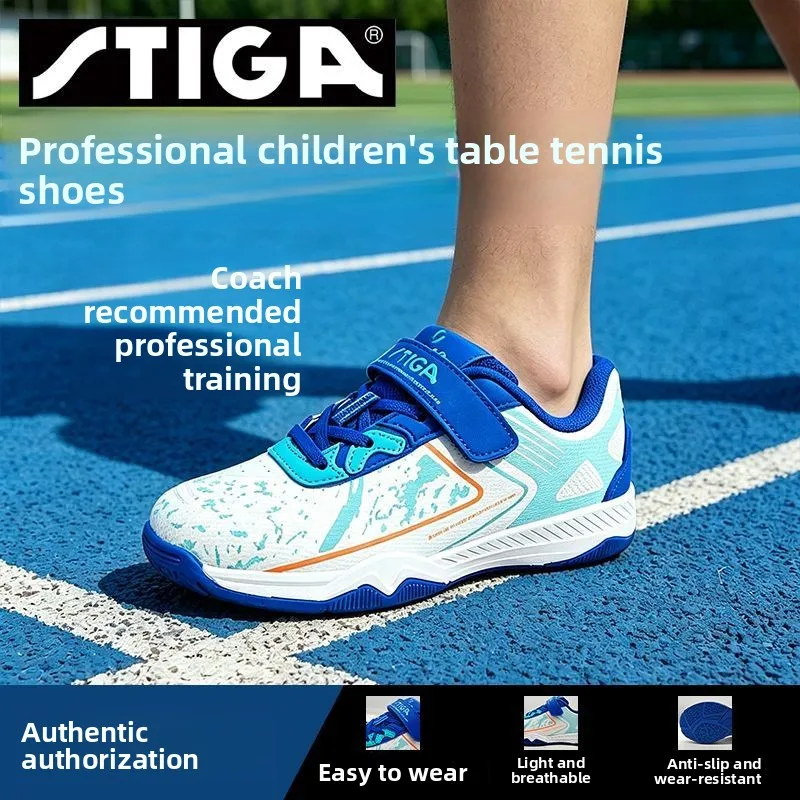 Stika children's table tennis shoes for both men and women, anti slip and wear-resistant professional sports shoes for training
Stika children's table tennis shoes for both men and women, anti slip and wear-resistant professional sports shoes for training