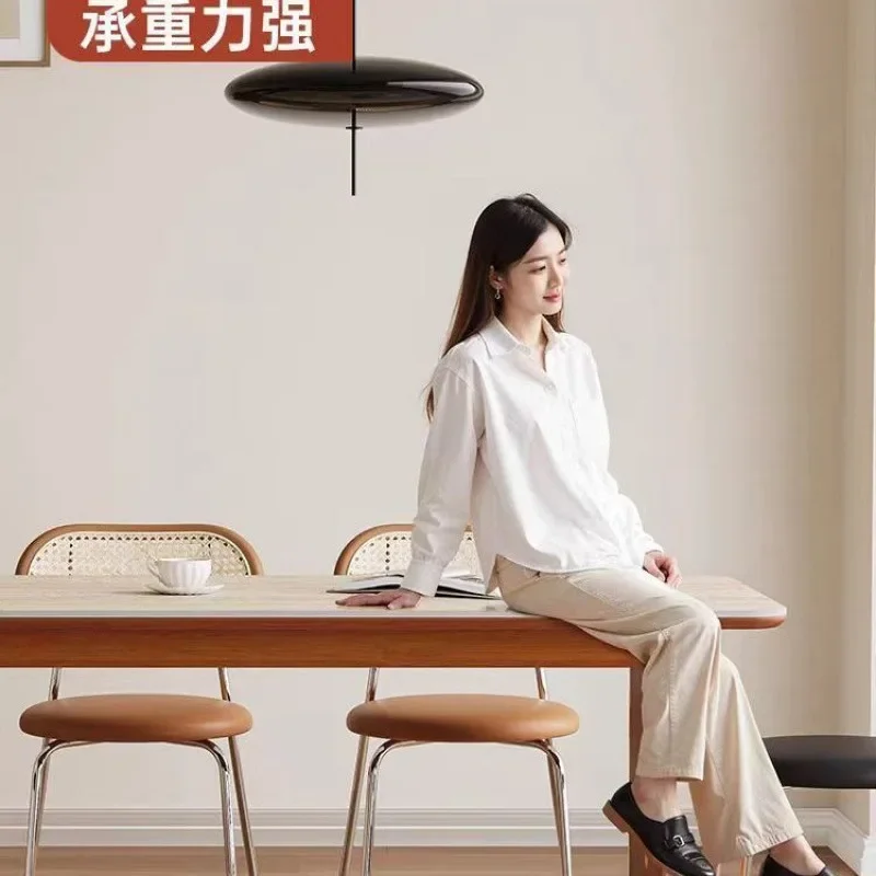 Antique solid wood French retro travertine rock slab dining table rectangular dining table household small apartment table
Antique solid wood French retro travertine rock slab dining table rectangular dining table household small apartment table